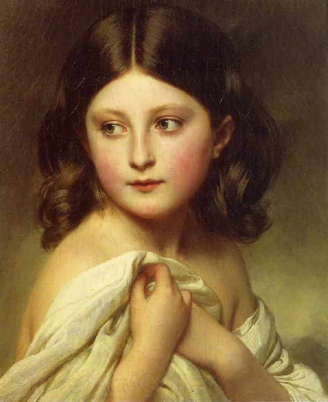 Franz Xaver Winterhalter A Young Girl called Princess Charlotte Norge oil painting art